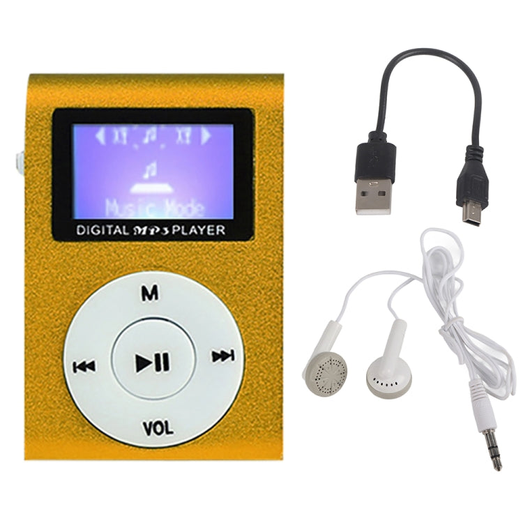 Mini Lavalier Metal MP3 Music Player with Screen, Without Memory Card