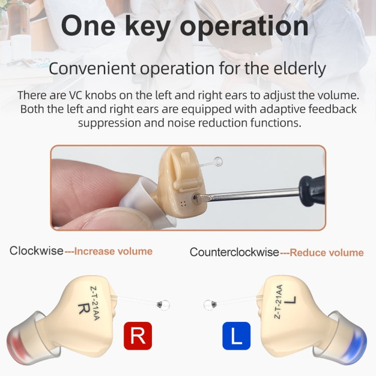 AN127 Invisible In-Ear Hearing Aid Sound Amplifier For The Elderly And Hearing Impaired, Blue Left Ear, Red Right Ear), Black Left Ear, Black Right Ear, Skin Color Left Ear, Skin Color Right Ear