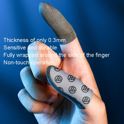 1pair Gaming Super Conductive Silver Cloth Chicken Game Finger Cover Touch Screen Anti-slip Sweatproof Hand Game Finger Gloves, Night Light, Sea Soul Beast, Silver