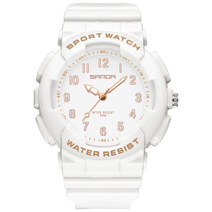 SANDA Small Fresh Digital All-match Waterproof Luminous Student Watch