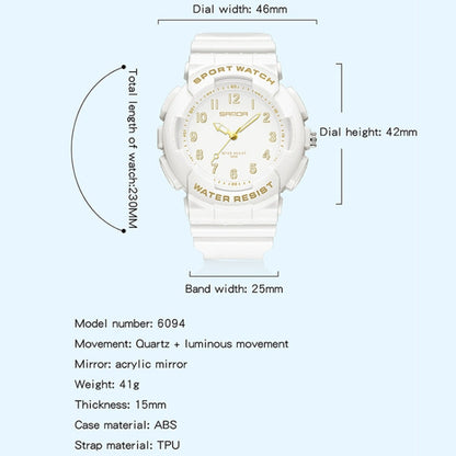 SANDA Small Fresh Digital All-match Waterproof Luminous Student Watch