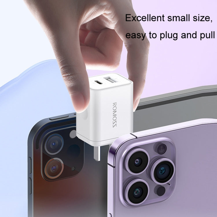 ROMOSS PD20W Fast Charger For Apple/Huawei And Xiaomi, CN Plug, Single-port