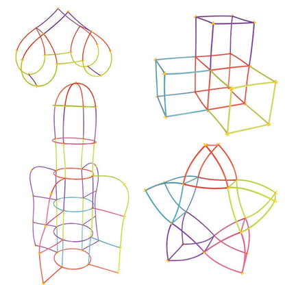 DIY Plastic 4D Straw Building Blocks Joint Funny Development Toys, 50pcs Pipe+50 Connectors, 100pcs Pipe+50 Connectors, 100pcs Pipe+100 connectors, 150pcs Pipe+150 connectors, 200pcs Pipe+200 Connectors, 250pcs Pipe+250 Connectors                      ...