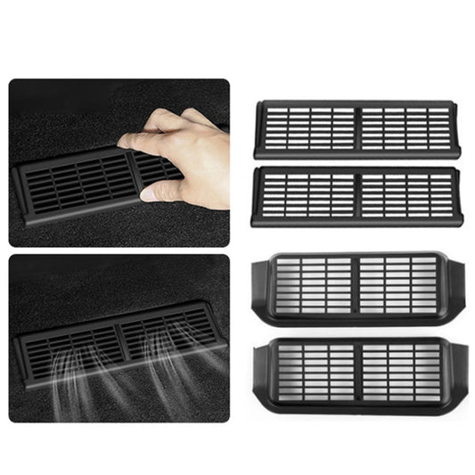 1pair Car Under-seat Vent Protection Cover Decoration Accessories, For Tesla Model Y