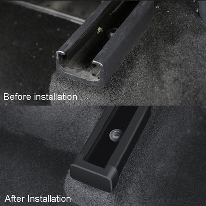 4pcs /Set For Tesla Model Y / 3 Seat Slide Anti Kick Plug Pulley Protective Cover Interior Modification Accessories