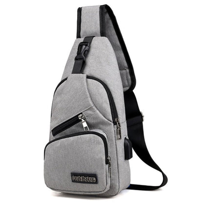 MeiJieLuo Simple Men Chest Bag Sports Youth Shoulder Crossbody Bag