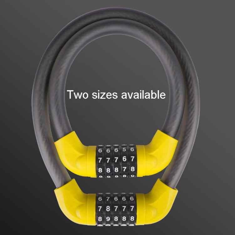 Bicycle And Electrical Vehicle 5-Digit Combination Lock Safety Anti-Theft Cycling Lock, 57 x 1.72cm