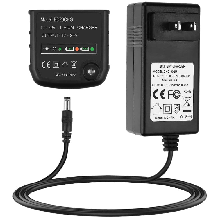 BD20CHG For Battery 20V Lithium Battery Charger Electric Tool Accessories, US, EU
