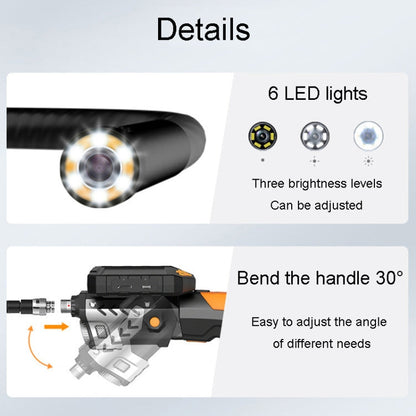 Teslong NTS300 5.5mm-1M Dual Lens Waterproof 5 Inch HD Industrial Borescope Auto Repair Tools, 5.5mm Dual Lens / 1m