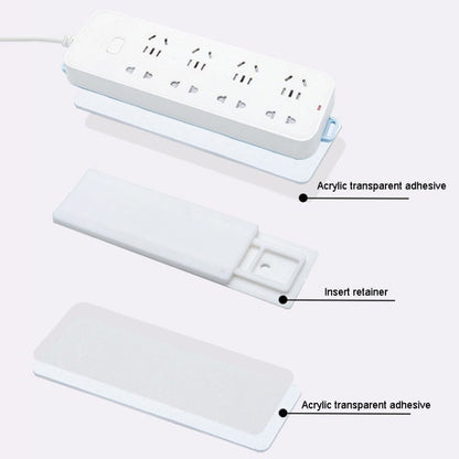 Non-Marking Self-Adhesive Plug Holder No Hole Wall Mounted Cable Organizer For Home Use