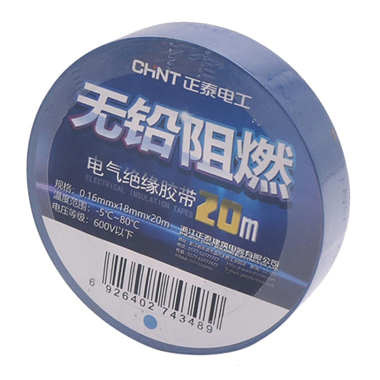 CHINT Electrical Tape Waterproof PVC Wire Insulation Tapes, 10m Blue, 10m Black, 10m White, 20m Blue, 20m Black, 20m White