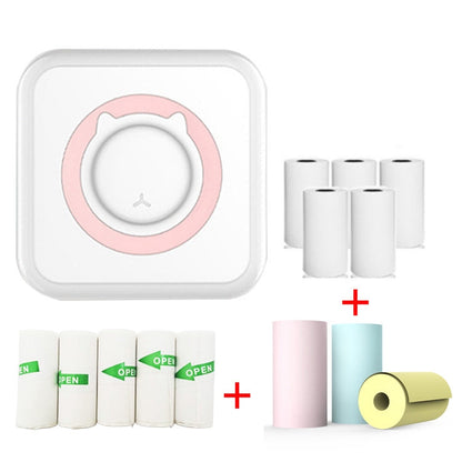 C15 Mini Student Bluetooth Inkless Photo Label Thermal Printer, Green+5 Paper, Pink+5 Paper, Green+5 Stickers, Pink+5 Stickers, Green+10 Paper, Pink+10 Paper, Green+5 Stickers+5 Paper, Pink+5 Stickers+5 Paper, Green+5 Stickers+5 Paper+3 Color Paper    ...
