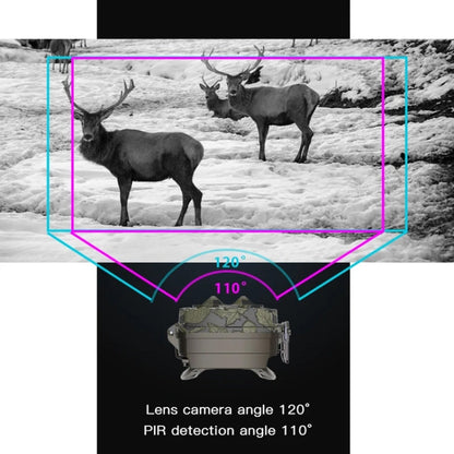 H8201 4K Dual Lens Infrared Camera 32MP HD Night Vision Monitoring Animal Field Outdoor Camera, H8201