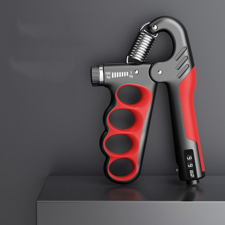 5-100kg Adjustable Hand Grip Strengthener Arm Muscle Exerciser, Electronic Counter Orange, Electronic Counter Red, Electronic Counter Gray, Mechanical Counter Orange, Mechanical Counter Red, Mechanical Counter Gray