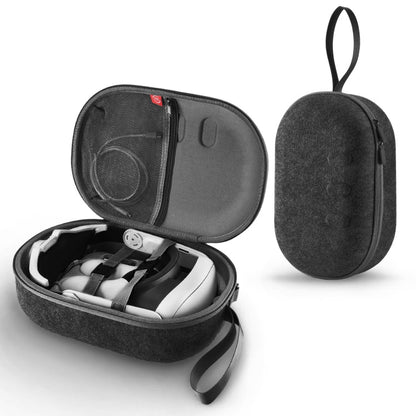 JYS-MQ018 For Apple Vision Pro / Meta Quest 3 VR Glasses Storage Bag Anti-fall and Anti-scrape Portable Bag, Black, Grey