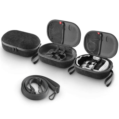 JYS-MQ018 For Apple Vision Pro / Meta Quest 3 VR Glasses Storage Bag Anti-fall and Anti-scrape Portable Bag, Black, Grey