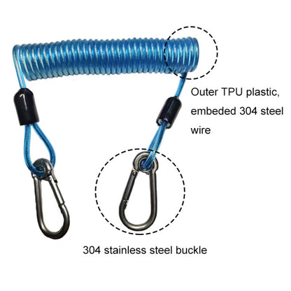 304 Stainless Steel Diving Camera Anti-lost Strap Motorcycle Anti-theft Rope, Random Color Delivery