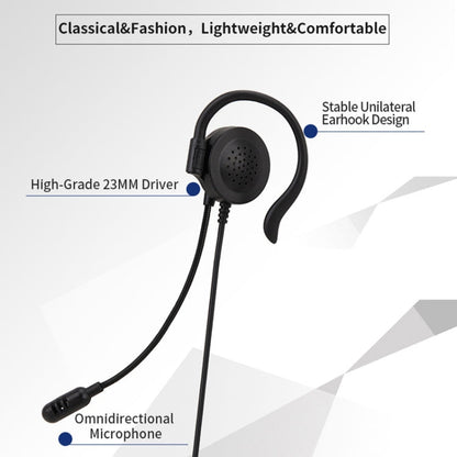 SOYTO SY227 Single-side Operator Ear Hook Headset Corded Computer Headset, Separation USB Wire Control