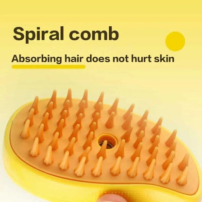 Mango Pet Electrical Spray Massage Comb Hair Removal Cleaning Grooming Brush For Cats And Dogs, Mango Yellow, Mango Green