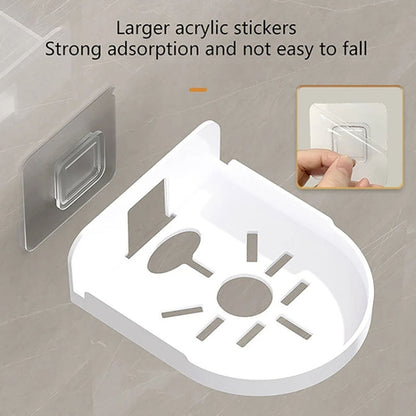 Traceless Wall Mounted Camera Bracket Home No-Punch Surveillance Rack Router Shelf, Transparent