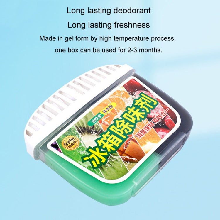 Activated Carbon Refrigerator Deodorizer Dual-Action Home Freezer Sterilization Deodorization Box, 120g