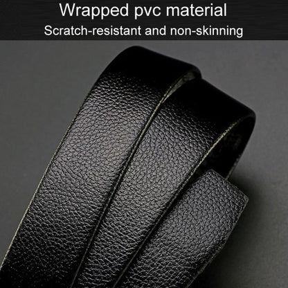 Dandali Scratch-Resistant Wrapped Edge Automatic Buckle Belt Mens Casual Waistbone Belt, 120cm