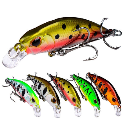 5.3cm 4.6g Sinking Minnow Lure Long Casting Bionic Plastic Hard Bait Fishing Tackle, PROBEROS DW577 8003 Hook, PROBEROS DW578 Ordinary Hook