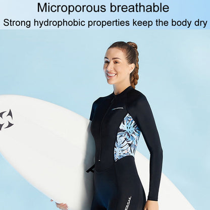 DIVE & SAIL Ladies Summer Thin Wetsuit Breathable Sunscreen Long Sleeve Quick Dry Swimsuit, S, M, L, XL, XXL