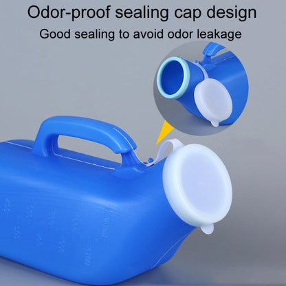 Household Mens Urinal 1200ml Plastic Potty With Lid And Smooth Mouth Urinal