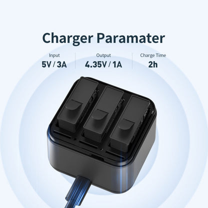 For DJI Osmo Action 4 / 3 AMagisn Battery Charger Seat, For DJI Osmo Action 4 / 3