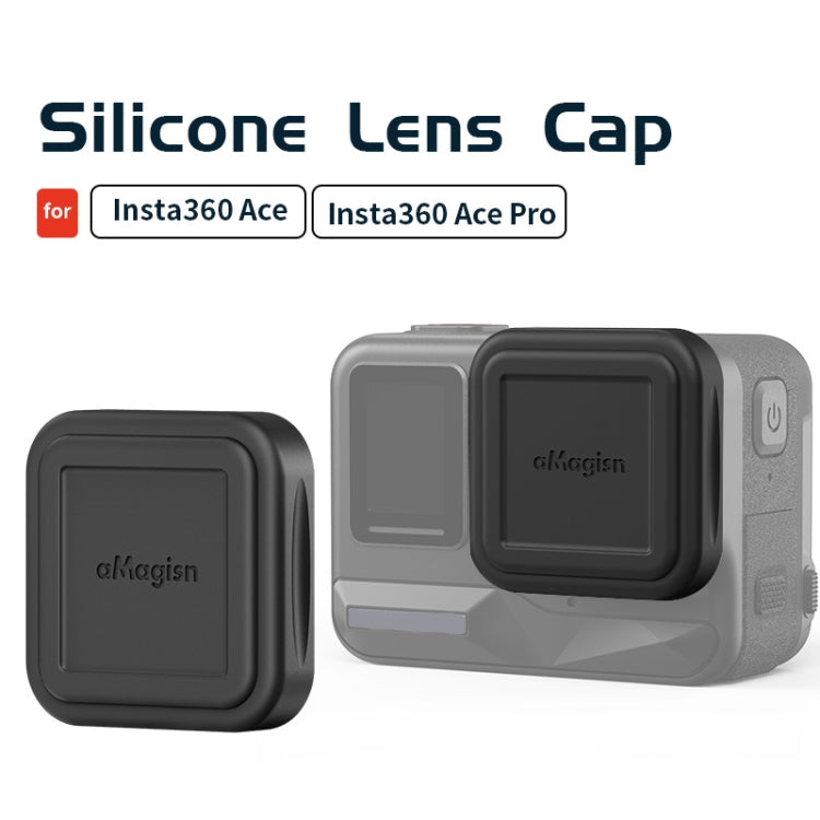 aMagisn Silicone Lens Cap Protective Cover Sports Camera Accessories, For Insta360 Ace Pro, For Insta360 Ace
