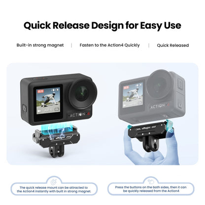 For DJI Osmo 360 / Action 5 Pro / Action 4 / Action 3 aMagisn Magnetic Fast Disassembly Motion Camera Accessories, AA09
