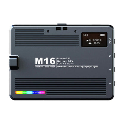 Rechargeable Pocket Light Mini Photography Light LED Outdoor Shooting Supplementary Light, Desiontal M15 3 Color Temperature, Desiontal M16 RGB