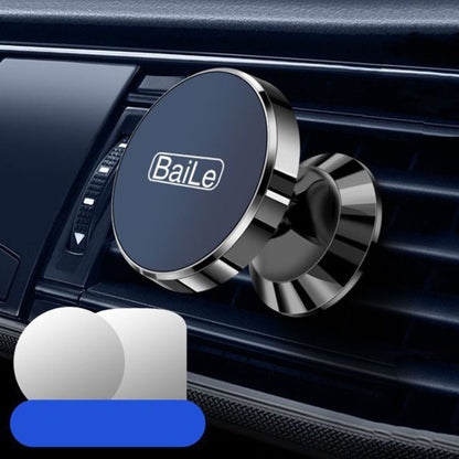 BaiLe Magnetic Car Phone Holder Universal Car Dashboard Fixed Navigation Bracket, Sticker Silver, Sticker Black, Buckle Silver, Buckle Black