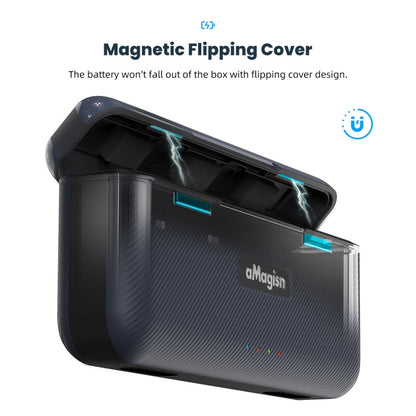 For DJI Action 4 / 3 aMagisn Fast Charge Charging Box Charger Sports Camera Accessories, For DJI Action 4 / 3