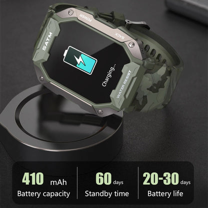 C20Plus 1.81-inch Health Monitoring Waterproof Bluetooth Call Smart Watch, Camouflage Green
