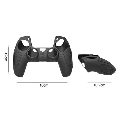 For PS5 Gamepad Silicone Protective Case Anti-Skid Soft Silicone Cover, White, Blue, Black, White+2 Hats, Blue+2 Hats, Black+2 Hats, White+8 Hats, Blue+8 Hats, Black+8 Hats