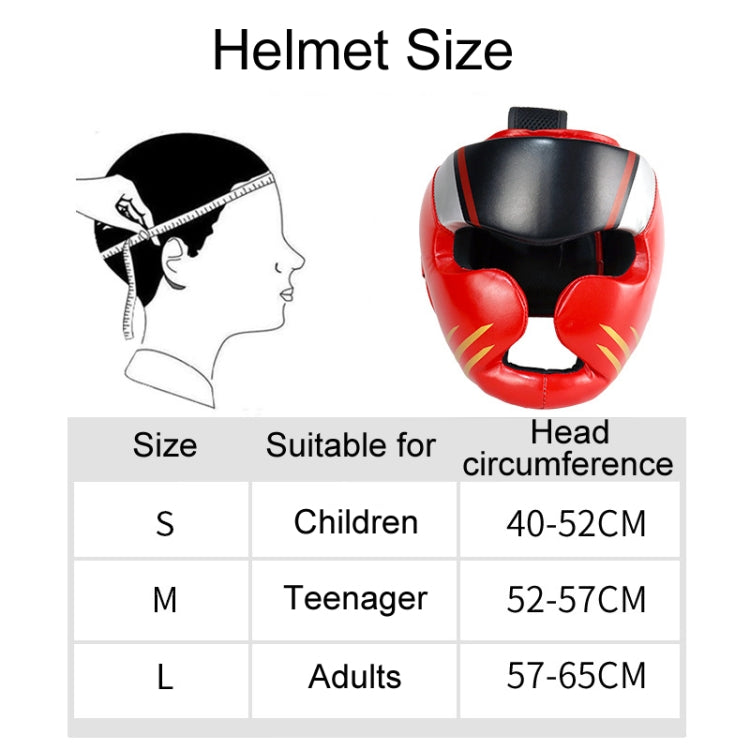 Sparring Boxing Helmet Thai Combat Competition Heads Protection Cover, S, M, L