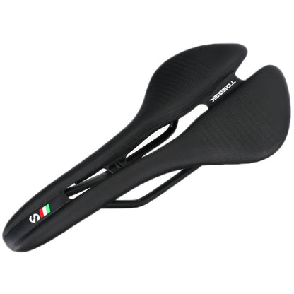 TOSEEK Mountain Bike Saddle Road Bicycle Seat Accessories, Black, Red, Black Red, Black Yellow