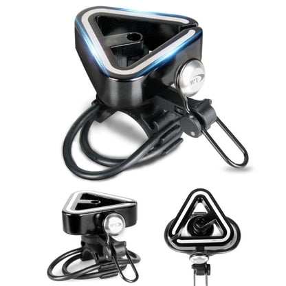 N+1 Mountain Bike Bell Universal Triangle Copper Bell, Clip Ring Silver, Rubber Band Black, Rubber Band Silver