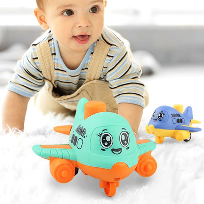 Children Toy Press Cartoon Inertia Car Baby Educational Toy Car Gift, Aircraft Purple, Aircraft Yellow, Aircraft Orange, Ship Purple, Ship Yellow, Ship Orange