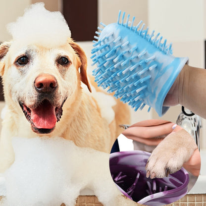 Histotree Pet Foot Washing Cup Multifunctional Dog Paw Cleaning Brush, Small (Purple), Small (Blue), Large (Pink), Large (Purple), Large (Blue)