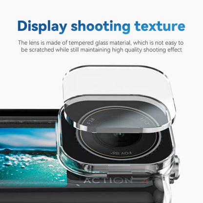 For DJI Osmo Action 3 / 4 TELESIN OA-WTP-003 45m Waterproof Shell Sealed Diving Case