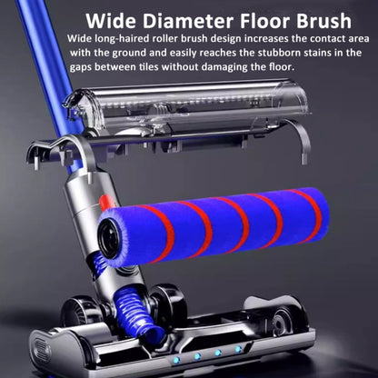 Vacuum Cleaner Soft Velvet Floor Brush Head with LED Lighting Independent Motor, For Dyson V7 V8 V10 V11 V15 V8 Slim, For Dyson V10 Slim V12 Slim, For Dyson V6