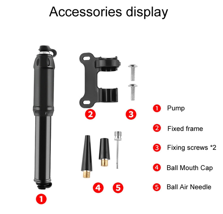 Bicycle High Pressure Pump Home Mini Portable Basketball Inflator Accessories