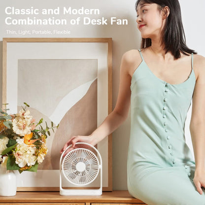 JisuLife FA19 4000mAh Wireless Rechargeable Desktop Mini Fan Silent Portable Fan
