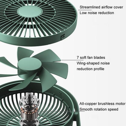 JisuLife FA19 4000mAh Wireless Rechargeable Desktop Mini Fan Silent Portable Fan