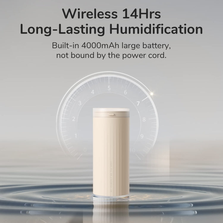 JisuLife HU16 Desktop Dual Mist Ports Humidifier, Brown Rechargeable, White Rechargeable, White Plug-in, Brown Plug-in