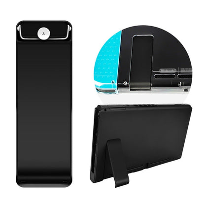 For Nintendo Switch Console 2pcs Replacement Kickstand Back Shell Holder, Transparent White, Black, White, Red, Blue
