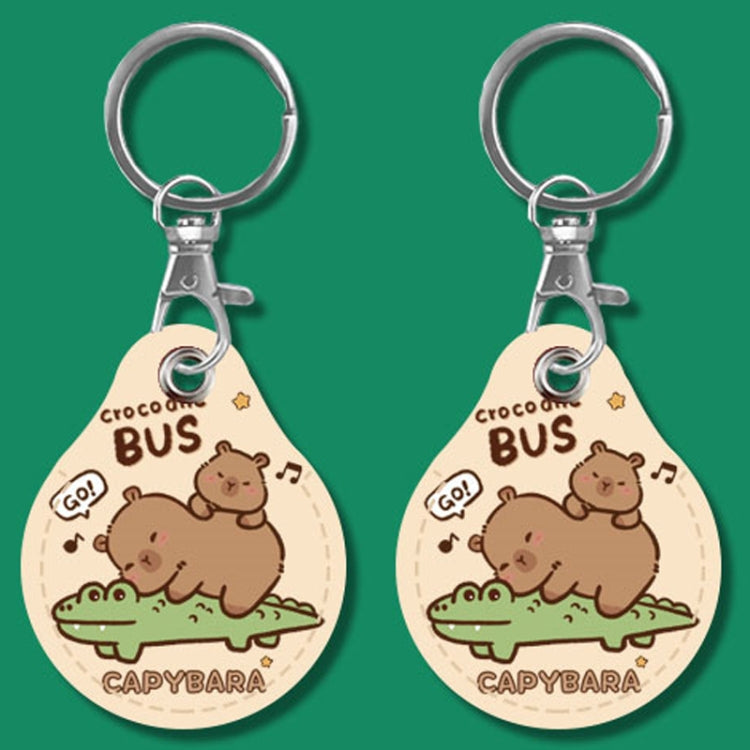 2pcs Cute Sensor Access Door Card Cover Keychain Elevator Water Drops Round Key Holder, Crocodile Bara, Lina Belle, Congratulations, Bow Tie Bear, English Winnie the Pooh, English Lotso, Melody, Cute Cinnamoroll, White Mickey Head, Muffled Pooh Bear   ...